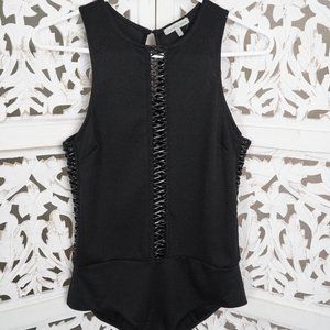 Charlotte Russe Faux leather bodysuit size medium